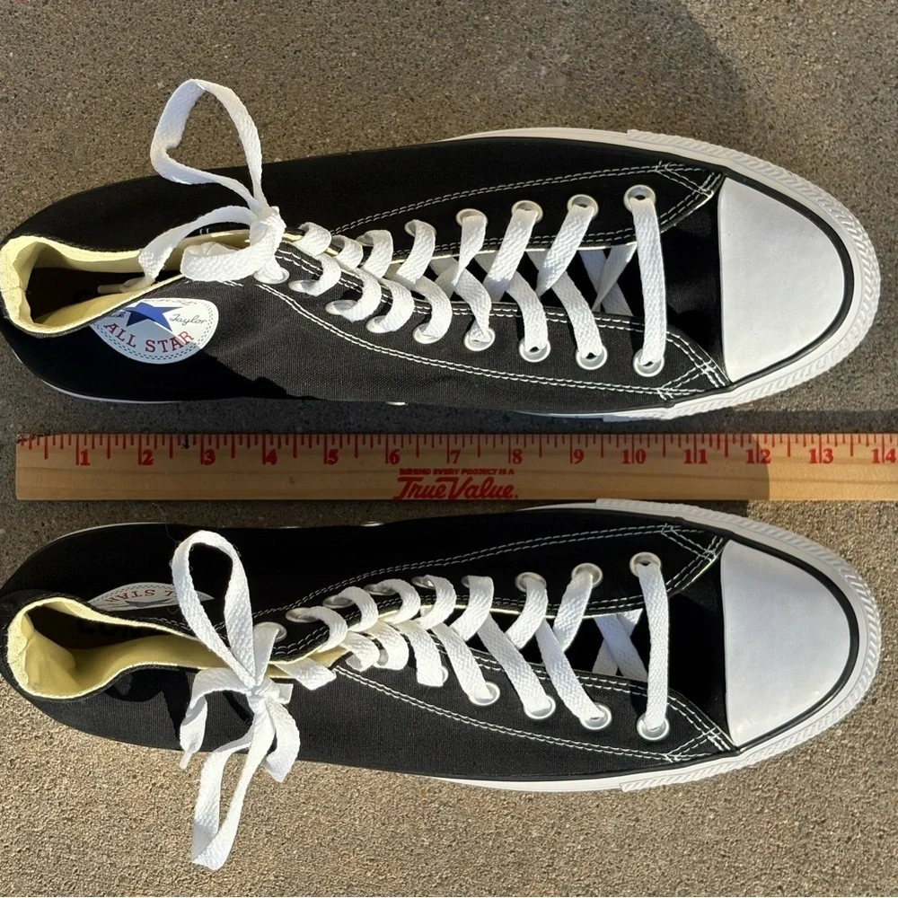 Converse Chuck Taylor All Star Canvas Unisex High Top Black Unisex M-15 W-17 - Picture 10 of 11